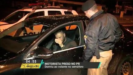 PR: Motorista dorme ao volante e acaba preso
