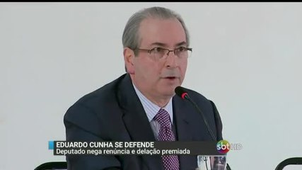 Eduardo Cunha nega delação premiada e descarta renúncia