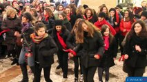 V-Day a Cremona. Flash mob in Galleria 25 aprile contro la violenza sulle donne