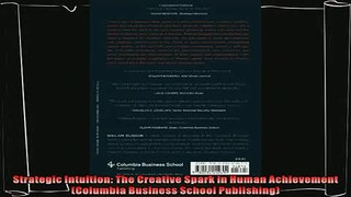 different   Strategic Intuition The Creative Spark in Human Achievement Columbia Business School