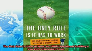 different   The Only Rule Is It Has to Work Our Wild Experiment Building a New Kind of Baseball Team