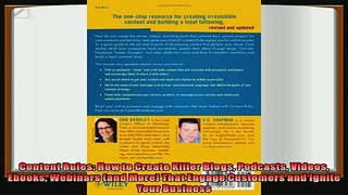 behold  Content Rules How to Create Killer Blogs Podcasts Videos Ebooks Webinars and More That