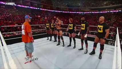 WWE Raw 7/19/10 John Cena assembles a team to combat The Nexus at SummerSlam