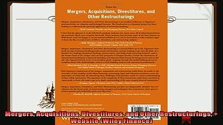 there is  Mergers Acquisitions Divestitures and Other Restructurings  Website Wiley Finance