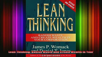 DOWNLOAD FREE Ebooks  Lean Thinking Banish Waste and Create Wealth in Your Corporation Full EBook