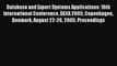 Read Database and Expert Systems Applications: 16th International Conference DEXA 2005 Copenhagen