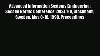 Read Advanced Information Systems Engineering: Second Nordic Conference CAiSE '90 Stockholm