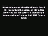 Read Advances in Computational Intelligence Part III: 14th International Conference on Information