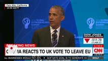 President Obama Reacts to 'Brexit'