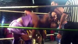 04-24-10- EWE Wrestling-A.W.I.(OFC.Hudson & V-Man) vs Seth Knight & Precious