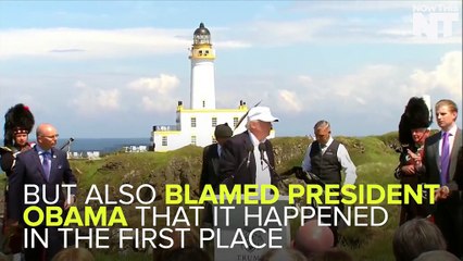 Trump Blames President Obama For Brexit