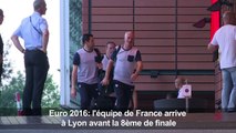 Euro: l'équipe de France arrive à Lyon avant la 8ème de finale