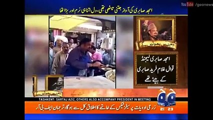 amjad sabri Selling Dahi Bhalaay for Poor kid