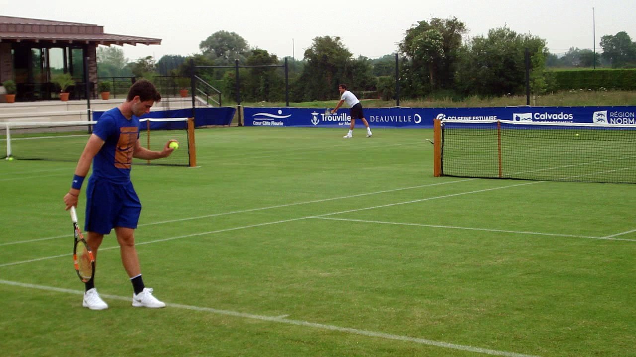 Quentin Halys à l'entrainement