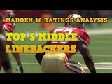 Madden NFL 16 Ratings: Top 5 Middle Linebackers Analysis | No Speed Ratings??
