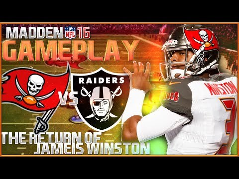 Madden NFL 16 Gameplay & Commentary - Bucs vs Raiders | The Return of Jameis Winston