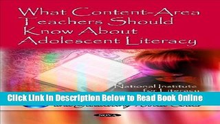 Read What Content-Area Teachers Should Know About Adolescent Literacy (Education in a Competetive