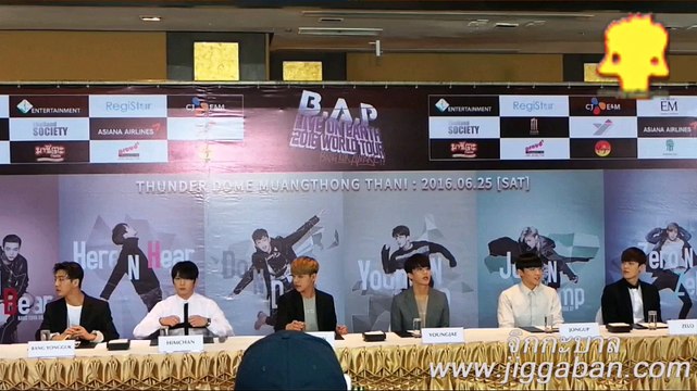 B.A.P. live on earth 2016 world tour bkk awake presscon