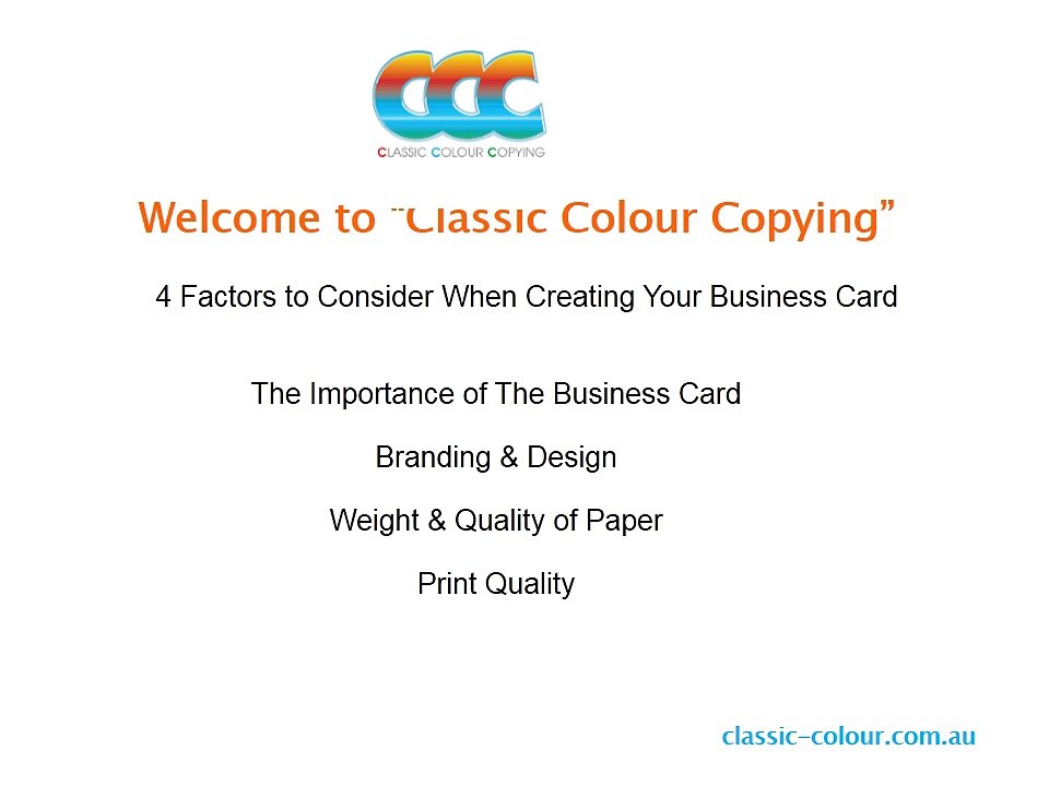 4 Factors to Consider When Creating Your Business Card