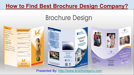 How to find best brochure design company?