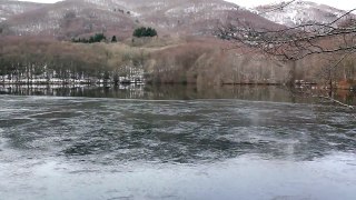 Parque natural del montseny,embalse de Santa Fe,26/01/15 ....Mucho frio,casi congelado