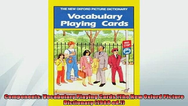 EBOOK ONLINE Components Vocabulary Playing Cards The New Oxford Picture Dictionary 1988 ed BOOK ONLINE