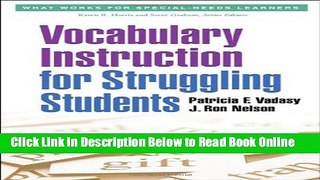 Read Vocabulary Instruction for Struggling Students (What Works for Special-Needs Learners)  Ebook