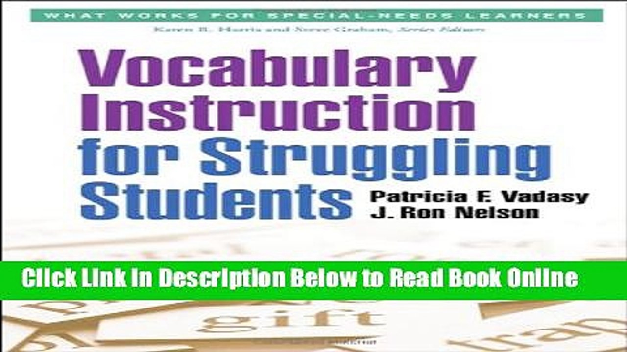 Read Vocabulary Instruction for Struggling Students (What Works for Special-Needs Learners)  Ebook