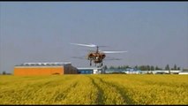 Kamov KA-26 helicopter low pass , test spraying HA-MPZ