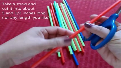 How to Make Drinking Straw Spiral Hanging Easily
