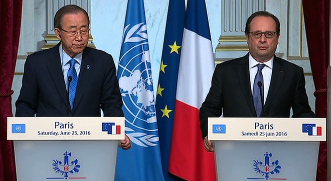 Déclaration conjointe avec M. Ban Ki Moon, Secrétaire Général des Nations unies
