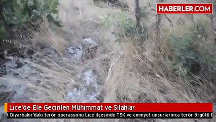 Lice'de Ele Geçirilen Mühimmat ve Silahlar