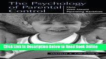 Read The Psychology of Parental Control: How Well-meant Parenting Backfires  PDF Online