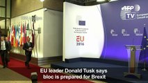Tusk warns against 'hysterical' reactions after Brexit