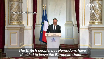 France's Hollande expresses 'deep regret' over Brexit