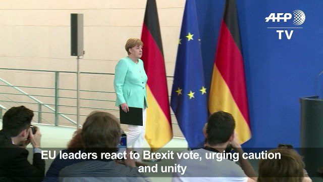 EU leaders react after UK voted to leave EU, urge caution