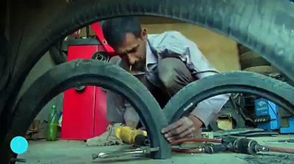 Very Talented See How This Guy Makes New Things With Old Tyre's