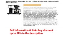 Moccamaster KBG 741 10-Cup Coffee Brewer with Glass Carafe, Black Metallic