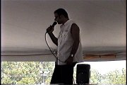 Open mic performance at the tent Graceland Crossing Elvis Week 2006