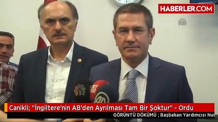 Canikli: "İngiltere'nin AB'den Ayrılması Tam Bir Şoktur" - Ordu