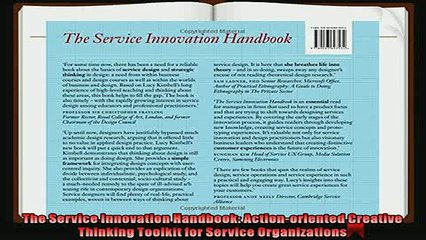 different   The Service Innovation Handbook Actionoriented Creative Thinking Toolkit for Service