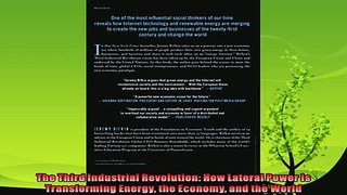 different   The Third Industrial Revolution How Lateral Power Is Transforming Energy the Economy and