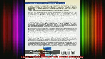 READ book  Lean Production for the Small Company Full Free