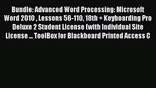 [PDF] Bundle: Advanced Word Processing: Microsoft Word 2010  Lessons 56-110 18th + Keyboarding