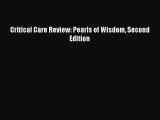 Download Book Critical Care Review: Pearls of Wisdom Second Edition PDF Free