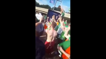 Irish Fans Show Support For The Police In Euro 2016!
