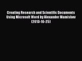 [PDF] Creating Research and Scientific Documents Using Microsoft Word by Alexander Mamishev