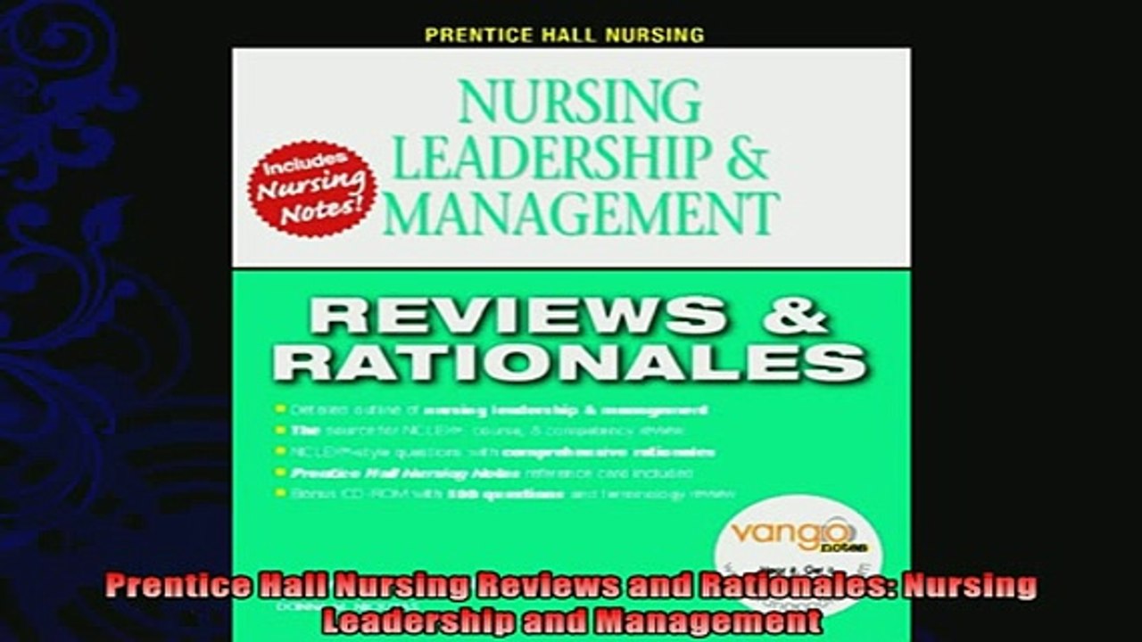 EBOOK ONLINE  Prentice Hall Nursing Reviews and Rationales Nursing Leadership and Management  DOWNLOAD ONLINE