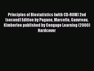 Read Principles of Biostatistics (with CD-ROM) 2nd (second) Edition by Pagano Marcello Gauvreau