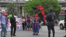 Indígenas protestan contra la hidroeléctrica de Barro Blanco en Panamá